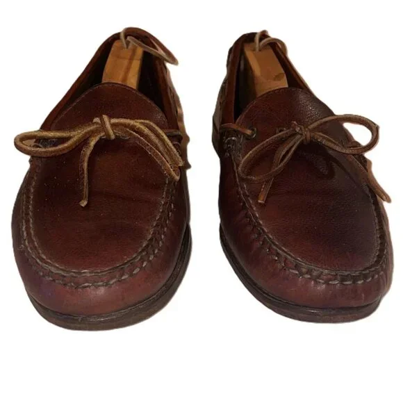 Ralph Lauren Men's Brown Leather Loafers Size 9.5D Dress Shoes Leather Sole - Picture 5 of 6